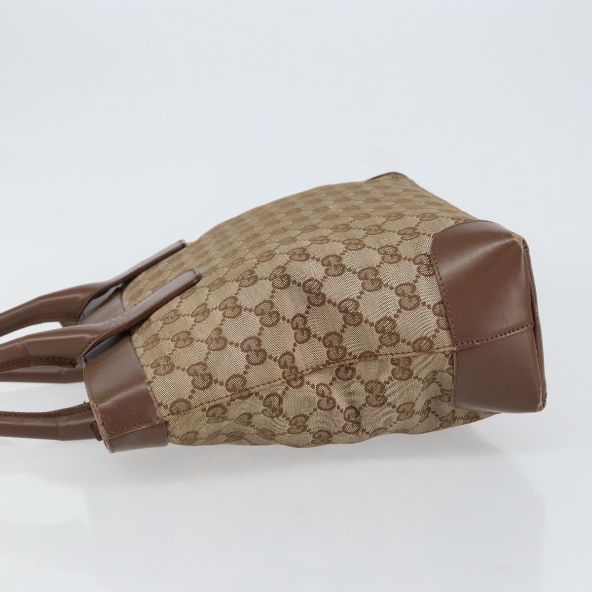 GUCCI GG Canvas Tote Bag Beige Silver 002 1119 Auth 152134