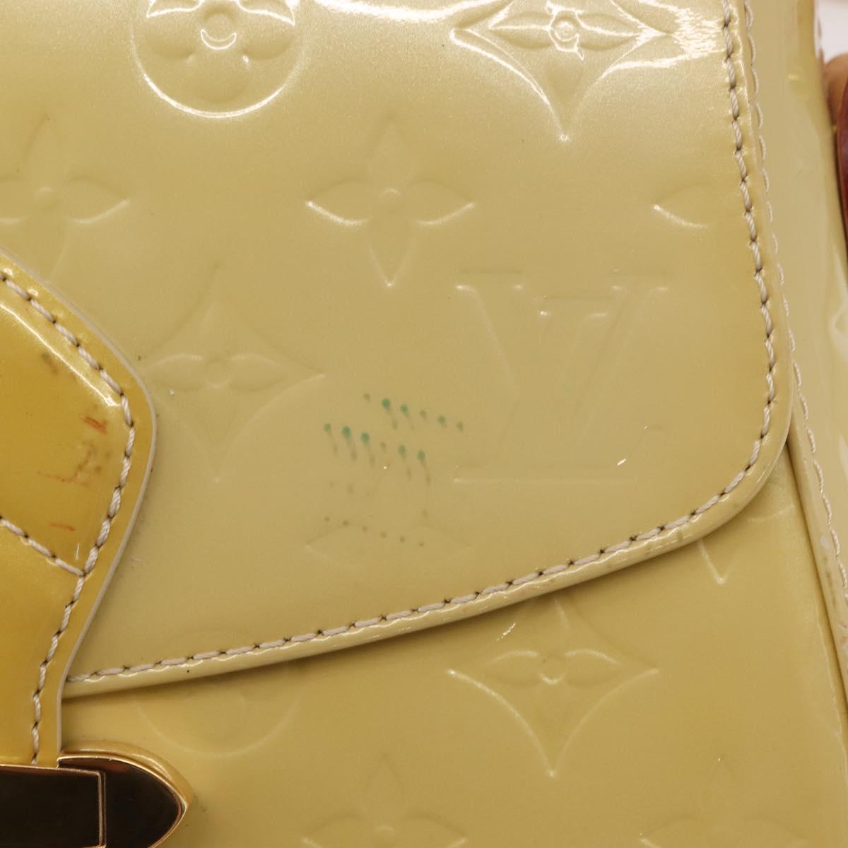 LOUIS VUITTON Monogram Vernis Bell Flower PM Bag Broncorail M91731 Auth 152140