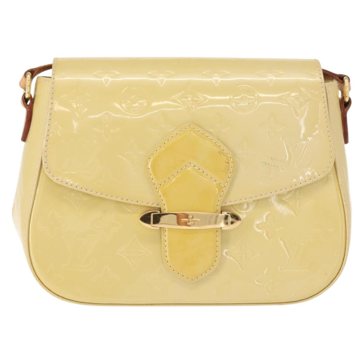 LOUIS VUITTON Monogram Vernis Bell Flower PM Bag Broncorail M91731 Auth 152140