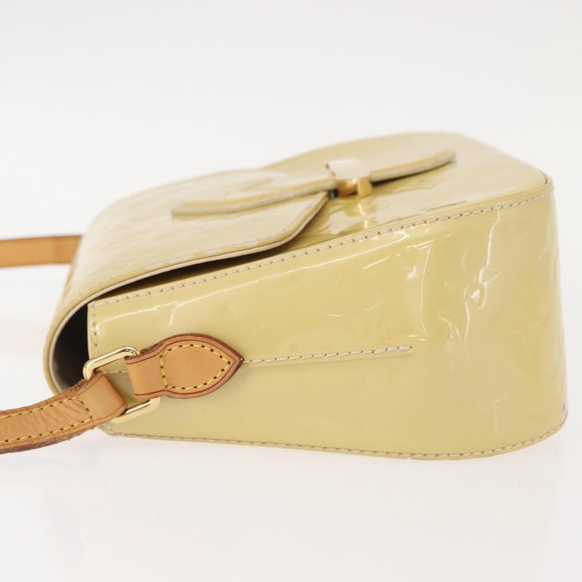 LOUIS VUITTON Monogram Vernis Bell Flower PM Bag Broncorail M91731 Auth 152140