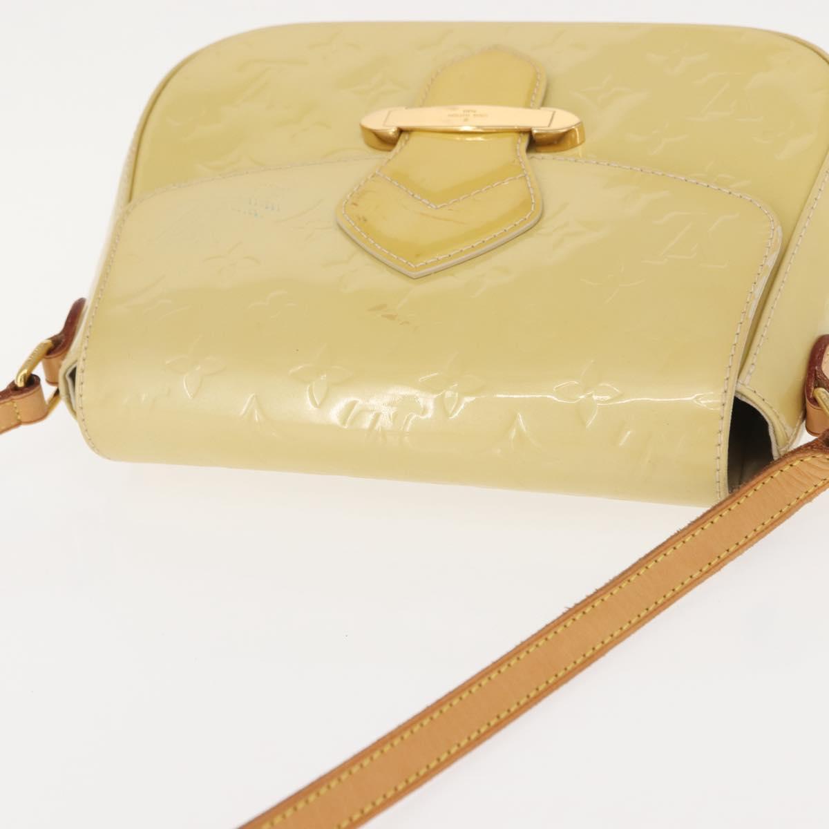 LOUIS VUITTON Monogram Vernis Bell Flower PM Bag Broncorail M91731 Auth 152140