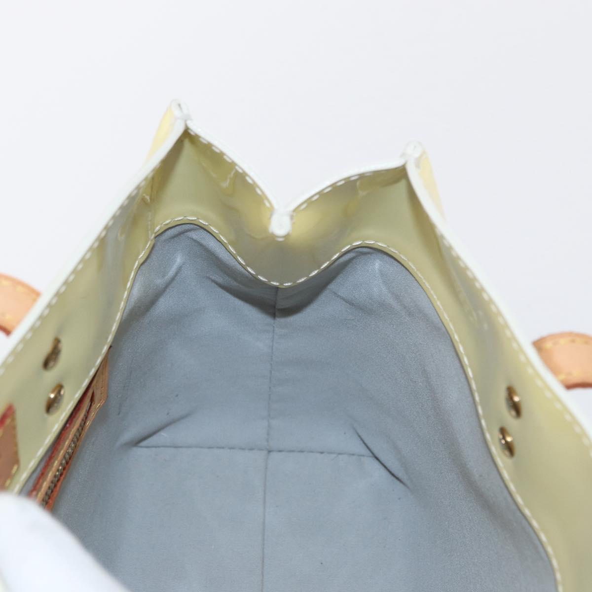 LOUIS VUITTON Monogram Vernis Reade PM Hand Bag Perle M91336 LV Auth 152141