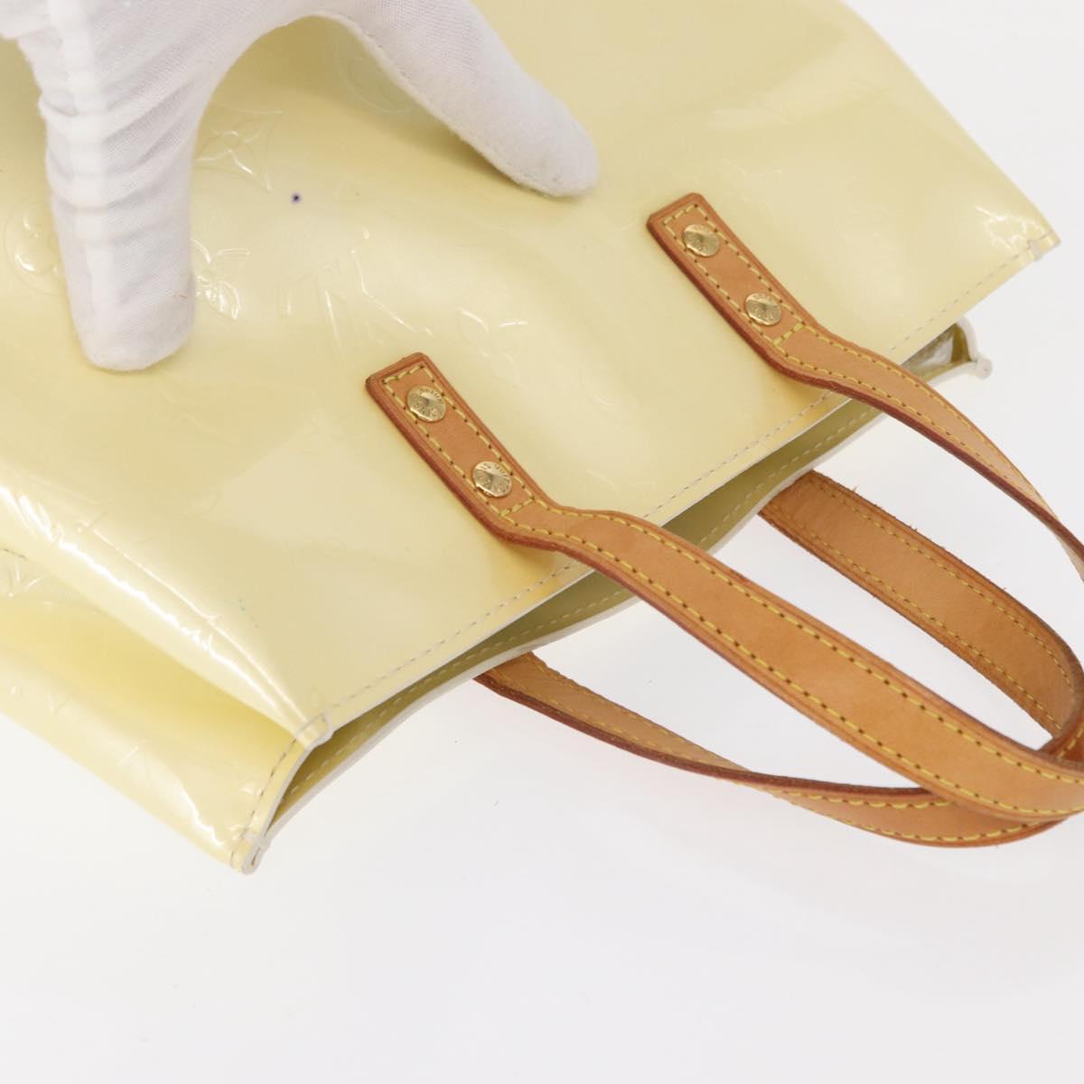 LOUIS VUITTON Monogram Vernis Reade PM Hand Bag Perle M91336 LV Auth 152141