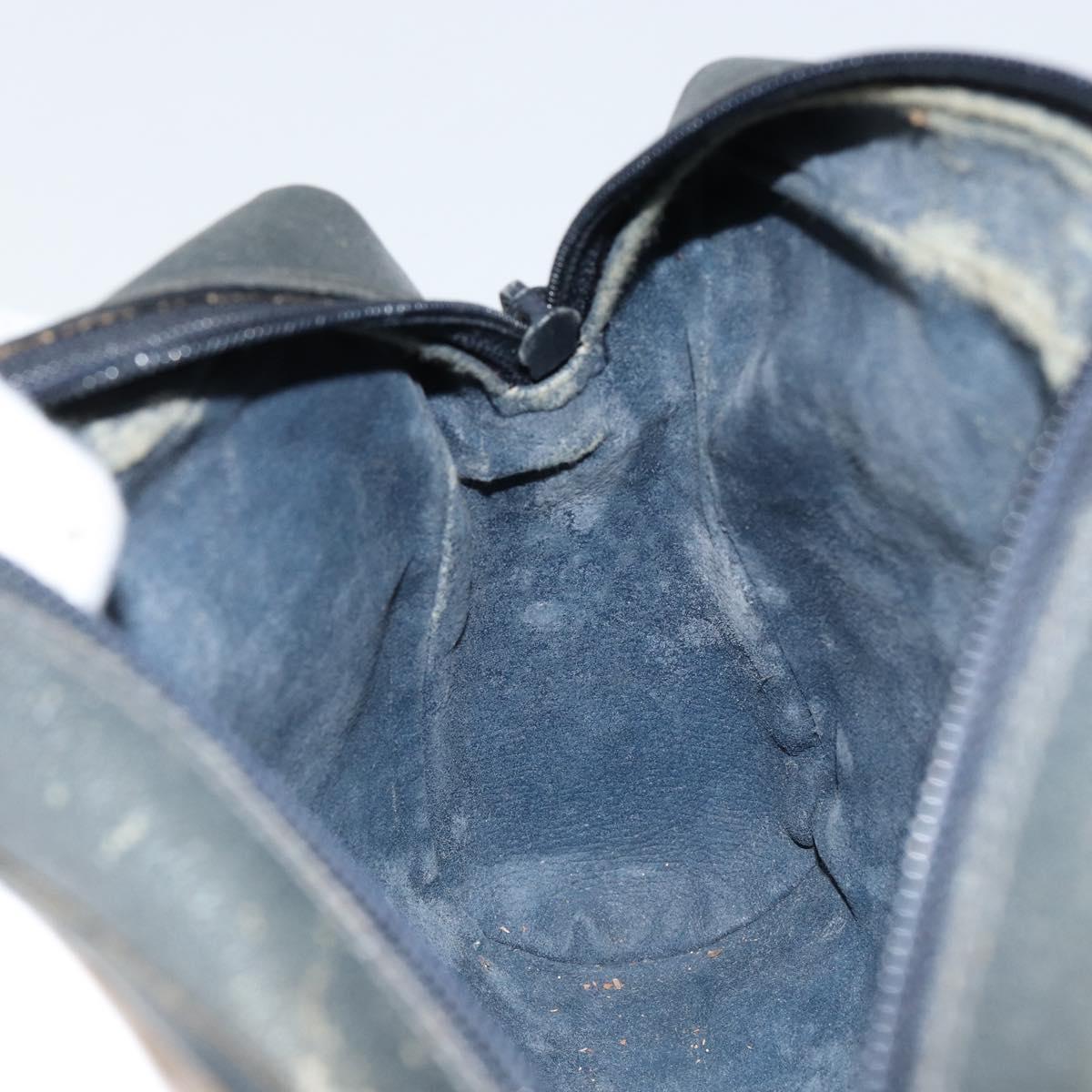 GUCCI GG Supreme Sherry Line Shoulder Bag PVC Navy Gold 68 02 004 Auth 152148