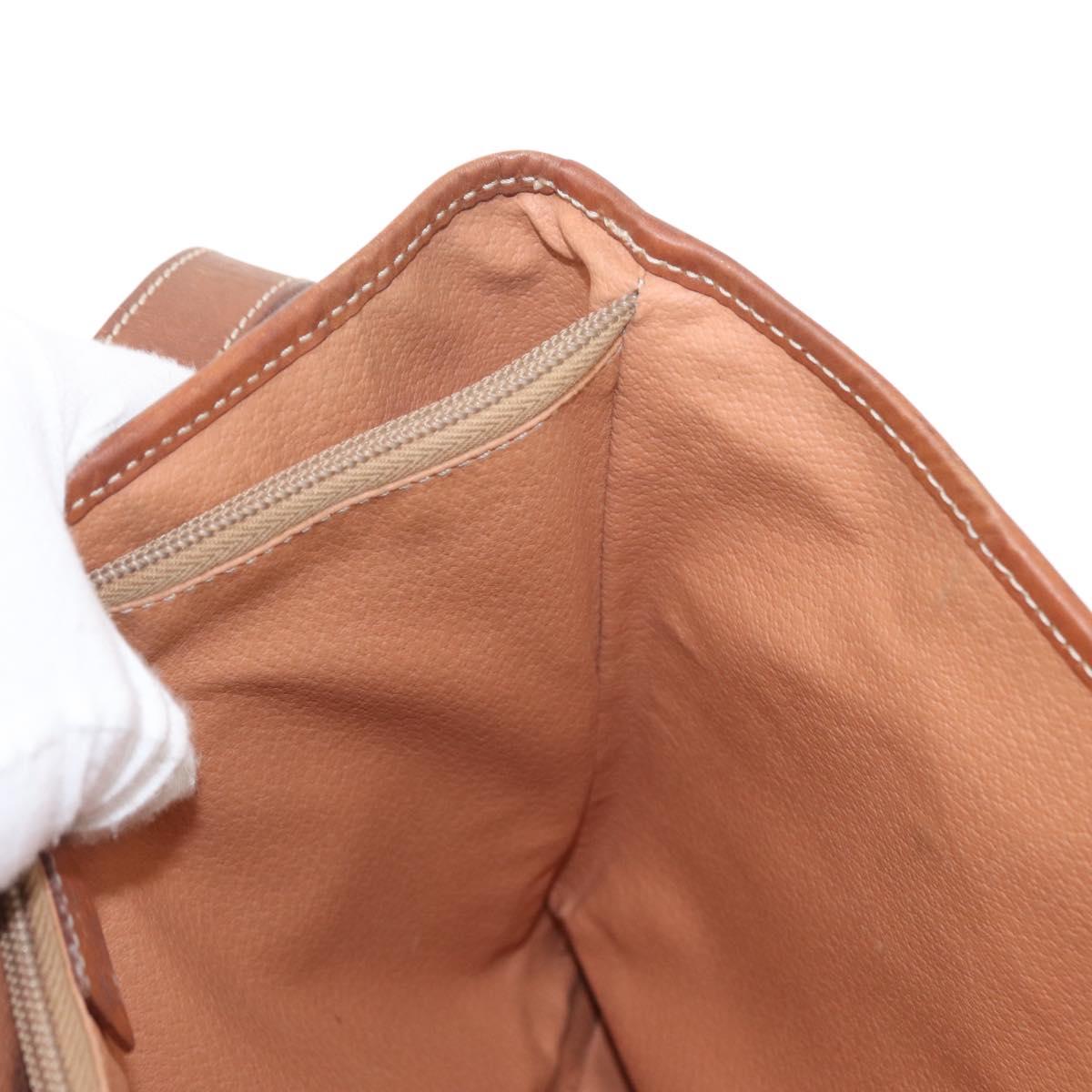 CELINE Macadam Canvas Tote Bag PVC Brown Gold Auth 152149