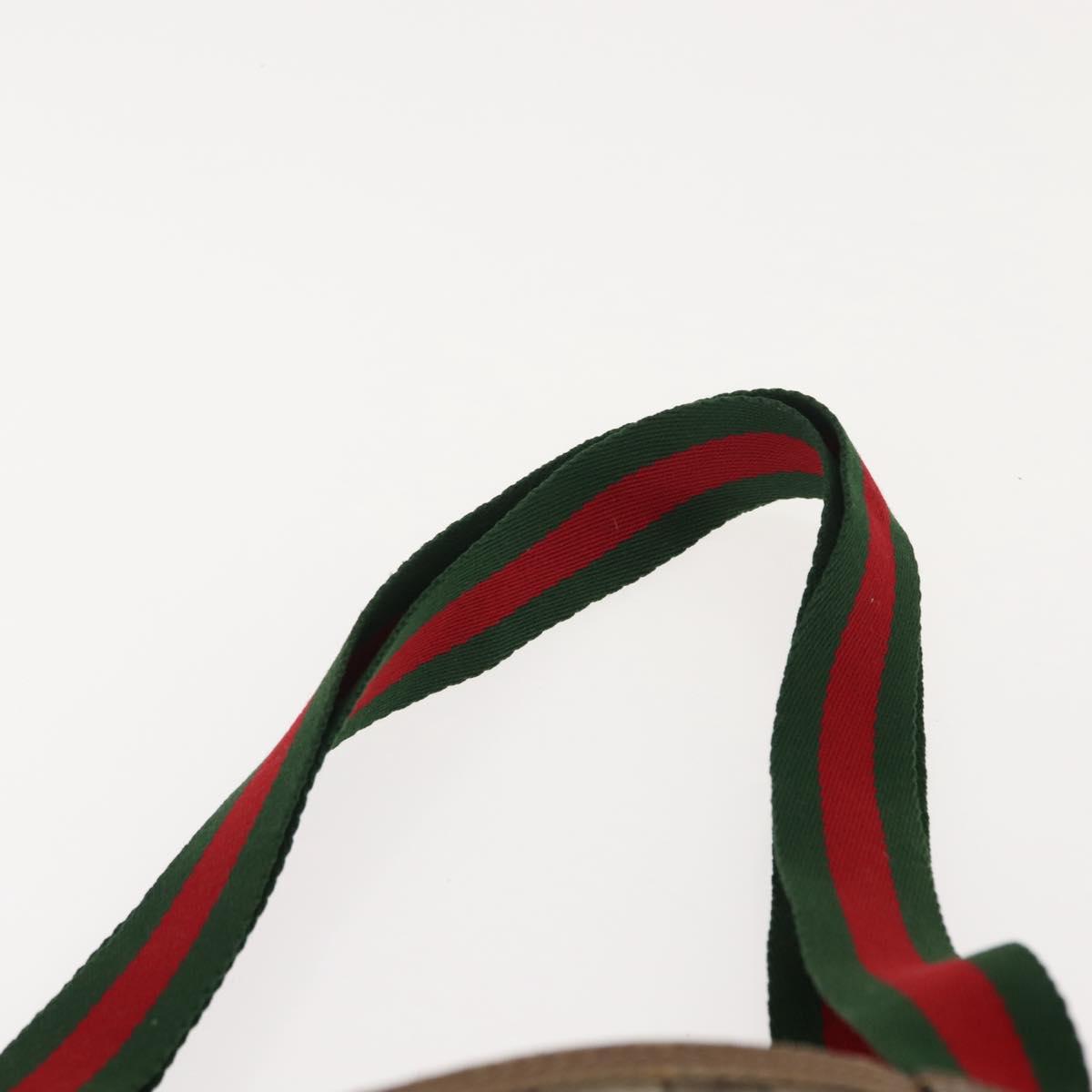 GUCCI GG Supreme Web Sherry Line Tote Bag PVC Beige 39 02 003 Auth 152169