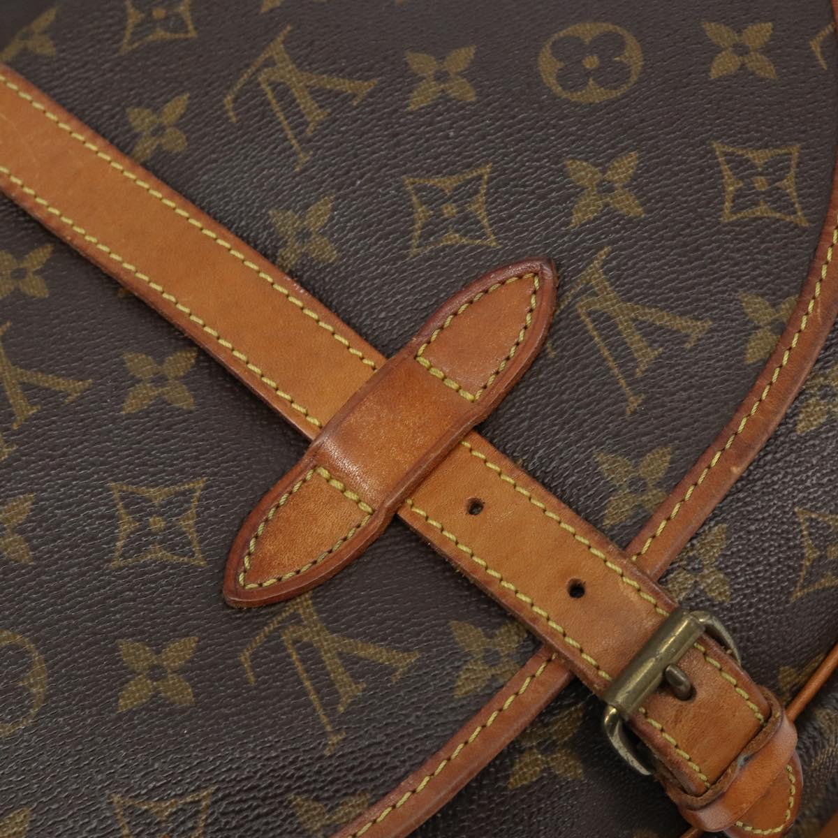 LOUIS VUITTON Monogram Saumur 30 Shoulder Bag M42256 LV Auth 152170