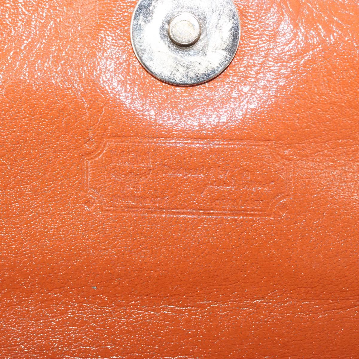 MCM Logogram Vicetos Shoulder Bag PVC Leather Brown Gold Auth 152173A