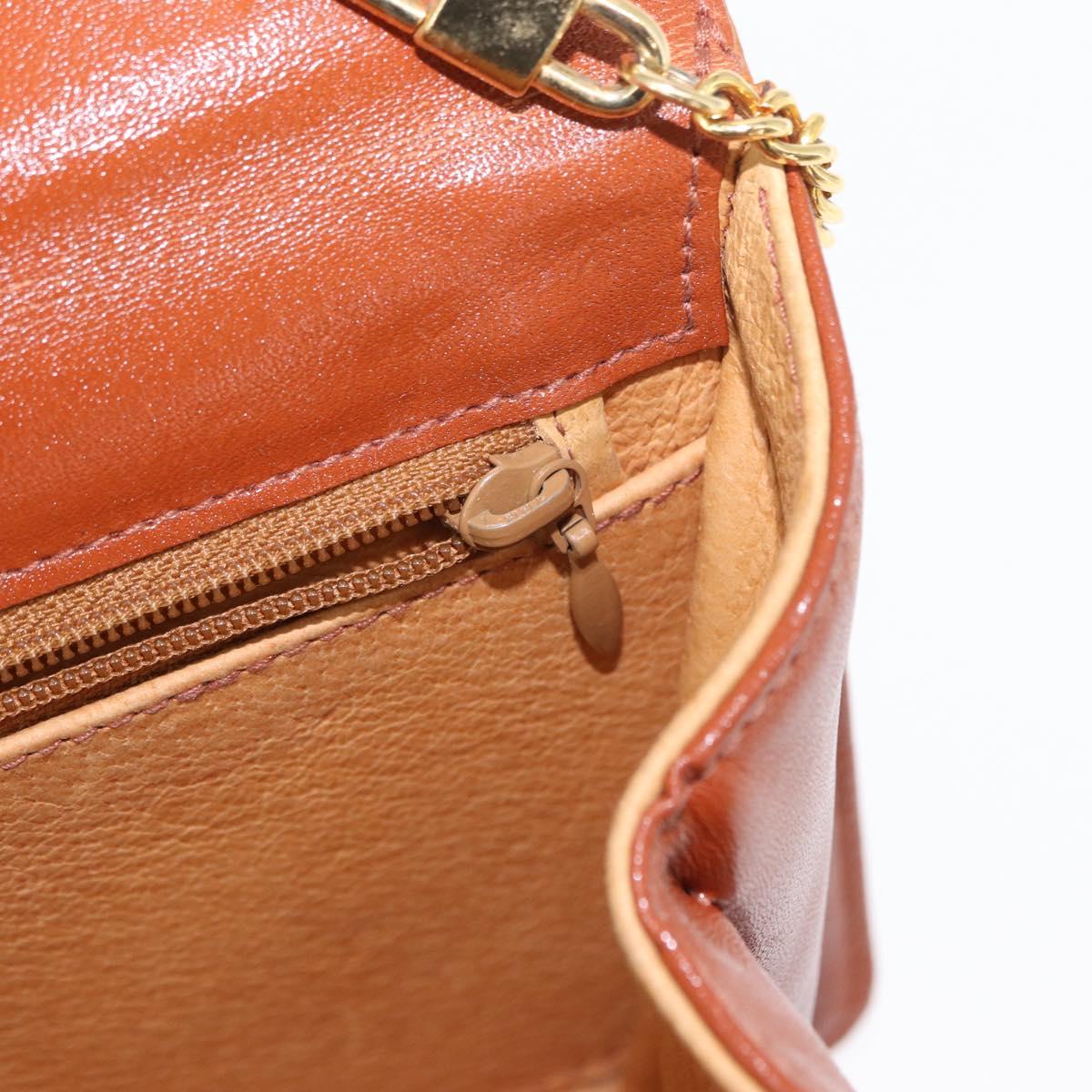 MCM Logogram Vicetos Shoulder Bag PVC Leather Brown Gold Auth 152173