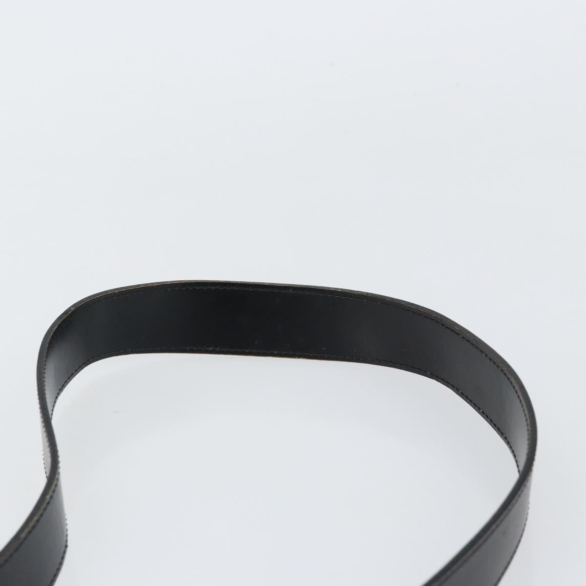 Christian Dior Shoulder Bag Leather Black Gold Auth 152185