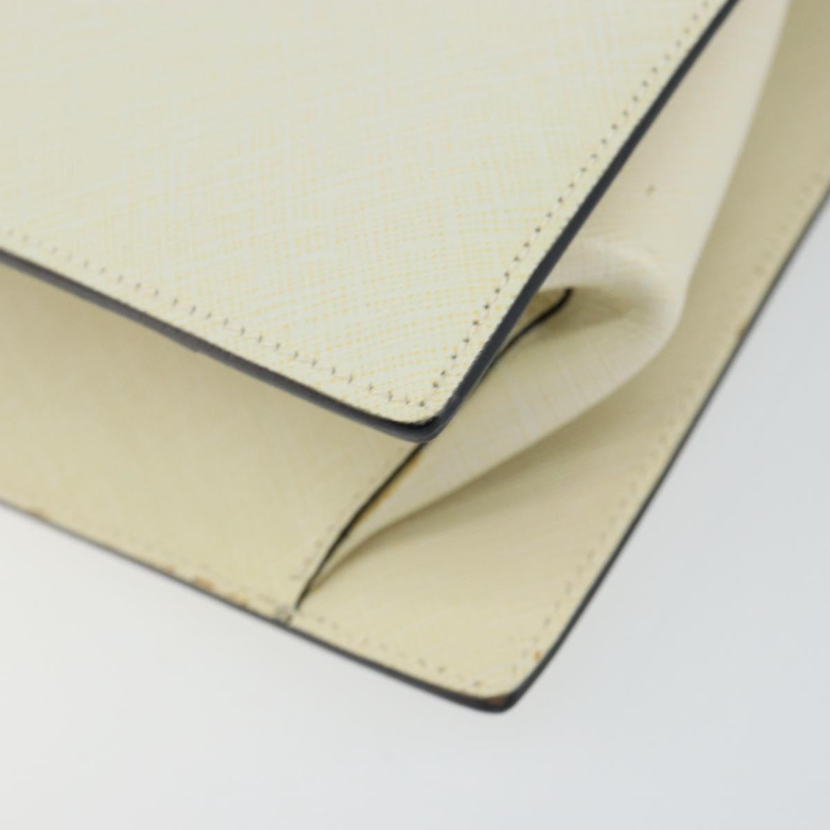 Salvatore Ferragamo Hand Bag Leather White Silver Auth 152186