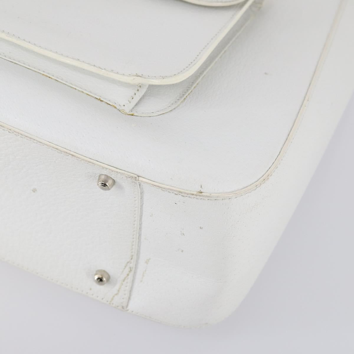 GUCCI Hand Bag Leather 2way White 000 2058 0307 5 Auth 152204