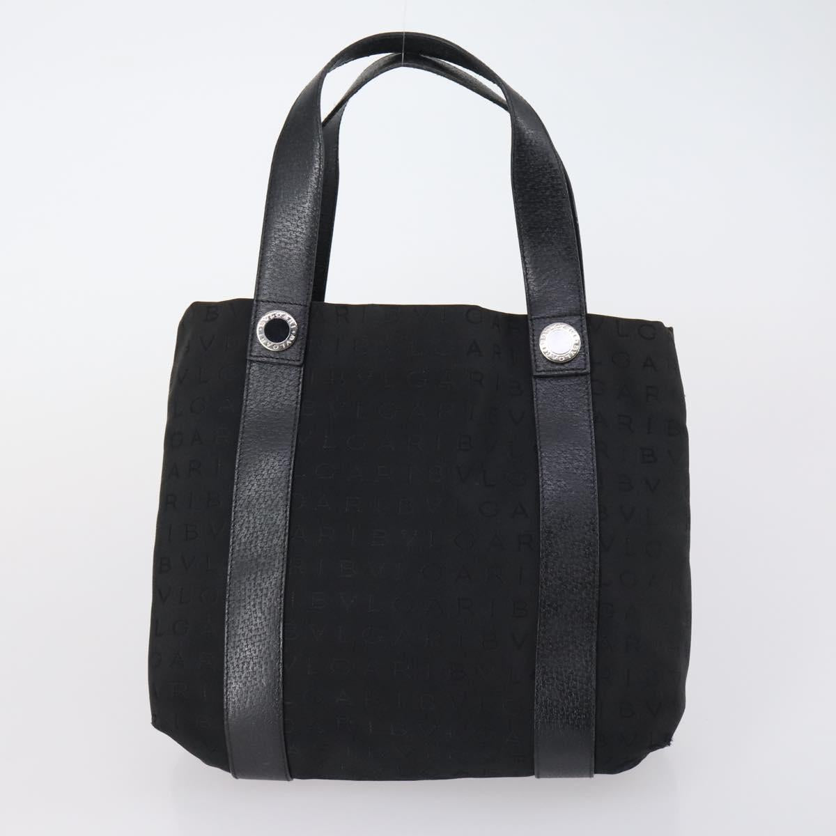 BVLGARI Burberry Nova Check Tote Bag Nylon Canvas 2 Set Black Beige Auth 152213