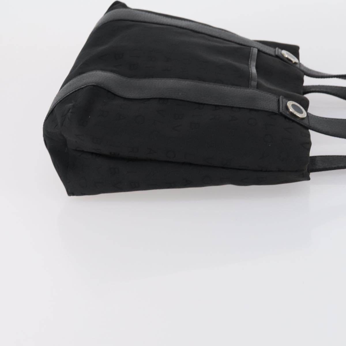 BVLGARI Burberry Nova Check Tote Bag Nylon Canvas 2 Set Black Beige Auth 152213