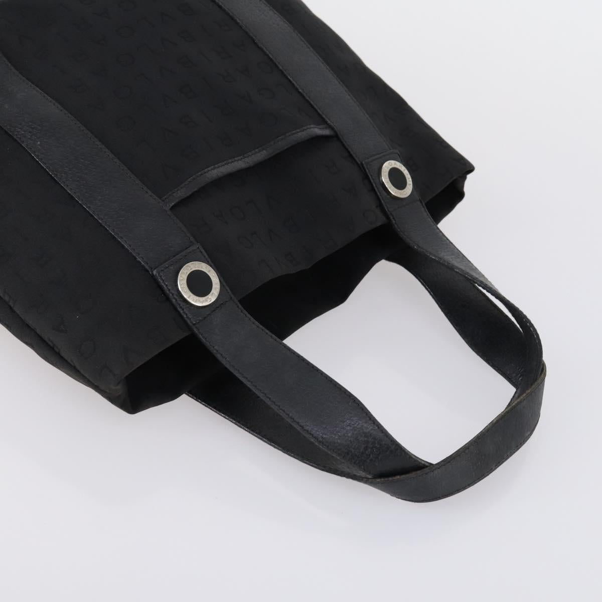 BVLGARI Burberry Nova Check Tote Bag Nylon Canvas 2 Set Black Beige Auth 152213