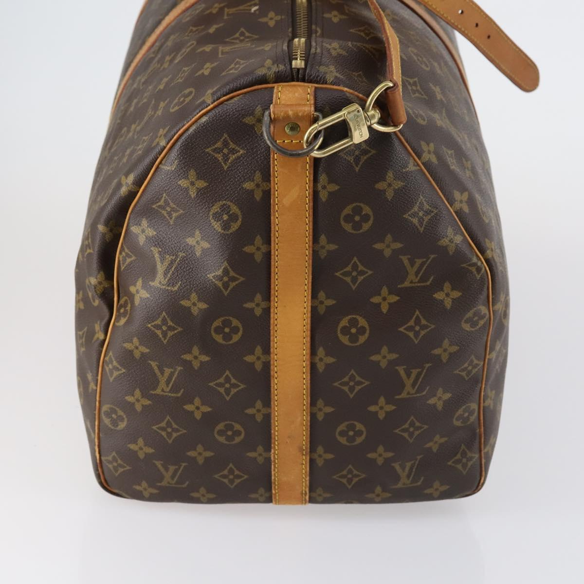 LOUIS VUITTON Monogram Keepall Bandouliere 60 Boston Bag M41412 LV Auth 152215