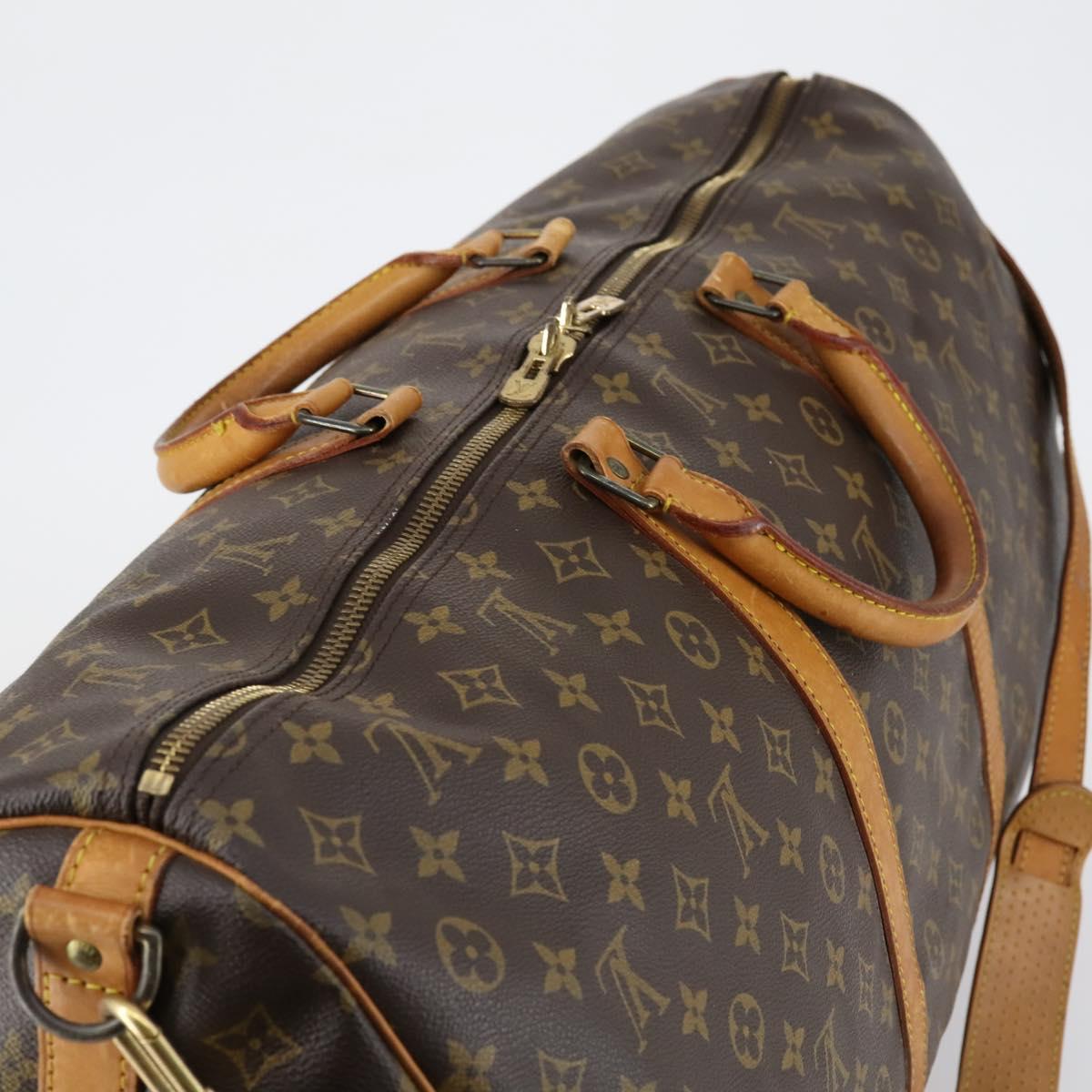 LOUIS VUITTON Monogram Keepall Bandouliere 60 Boston Bag M41412 LV Auth 152215