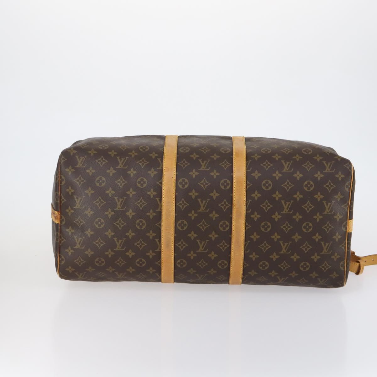 LOUIS VUITTON Monogram Keepall Bandouliere 55 Boston Bag M41414 LV Auth 152216