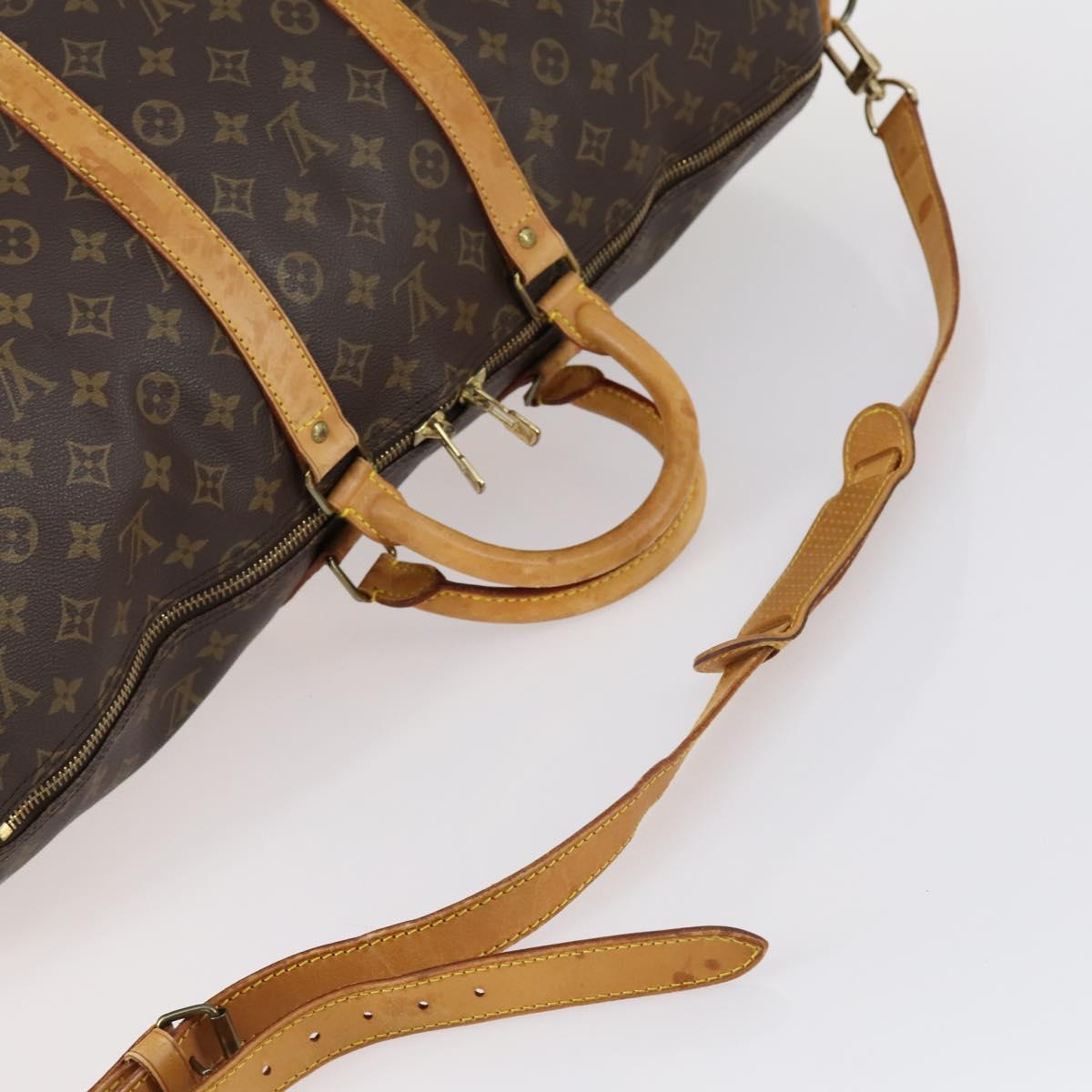 LOUIS VUITTON Monogram Keepall Bandouliere 55 Boston Bag M41414 LV Auth 152216