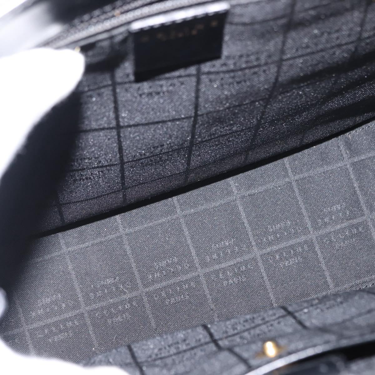 CELINE Tote Bag Leather Black Gold Auth 152229