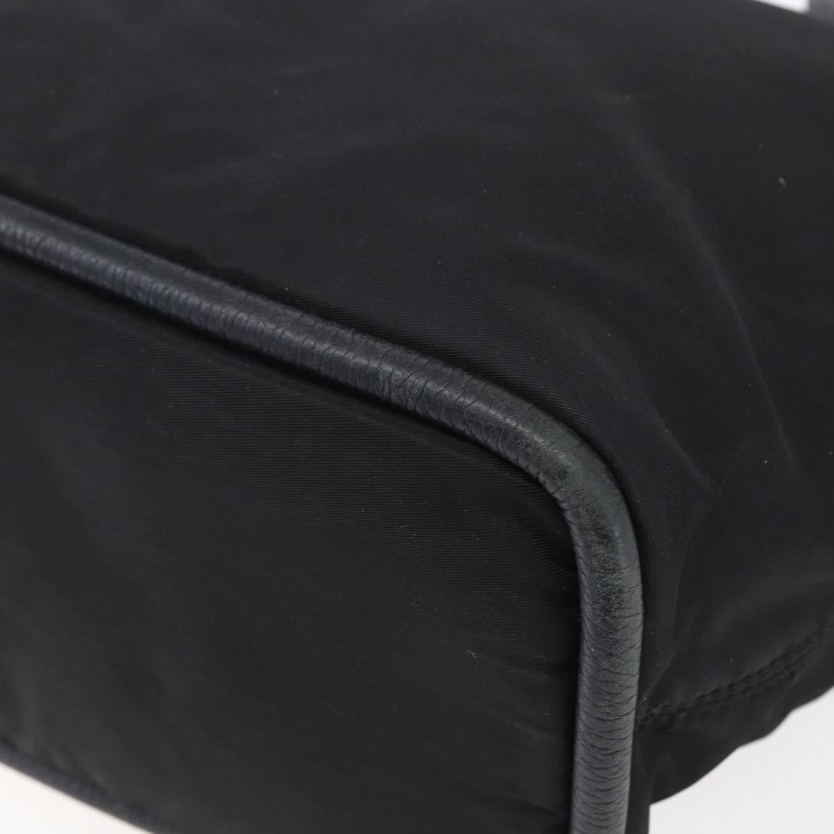 CELINE Shoulder Bag Nylon Black Gold Auth 152231