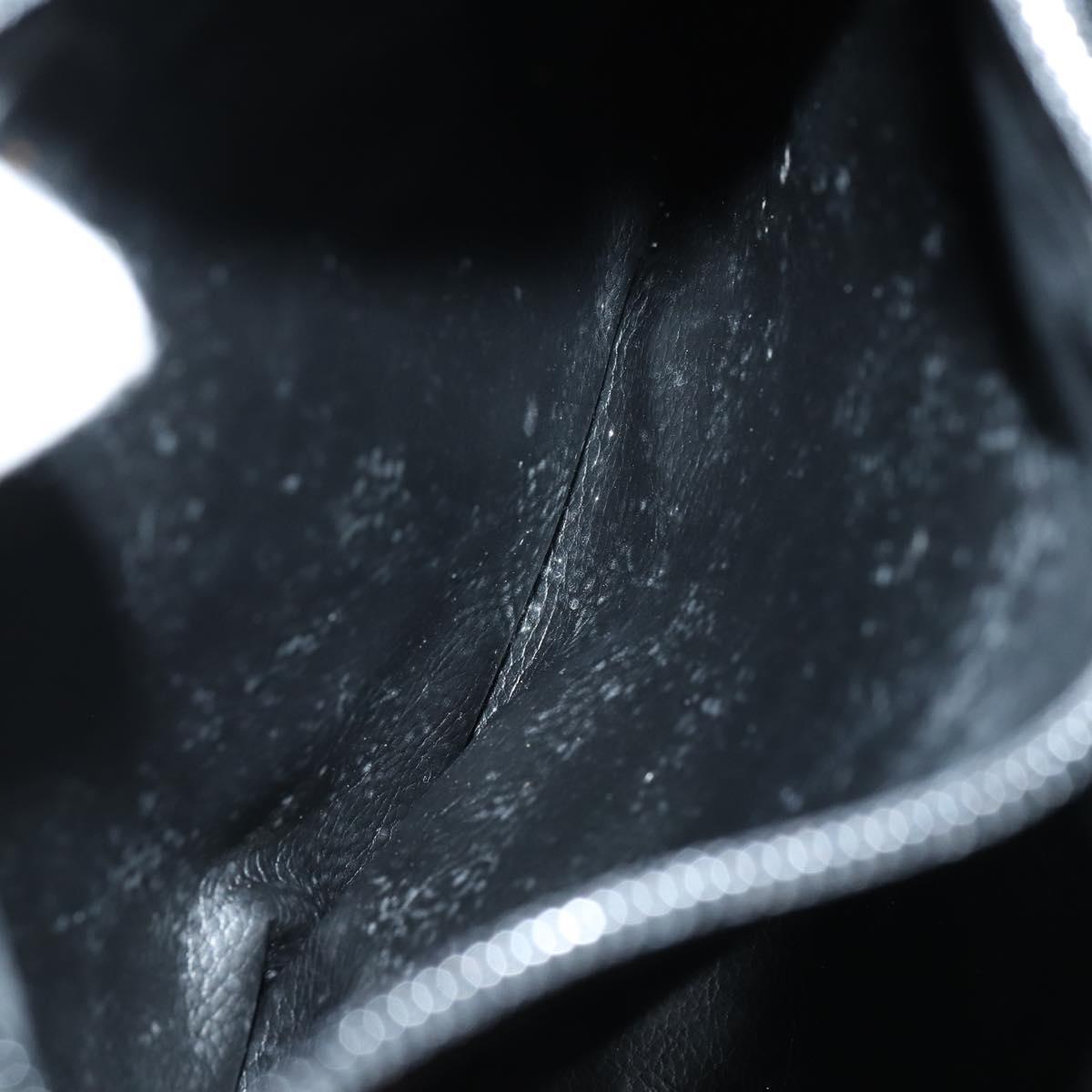 FENDI Spiral Pasta Shoulder Bag Suede Black Gold Auth 152232