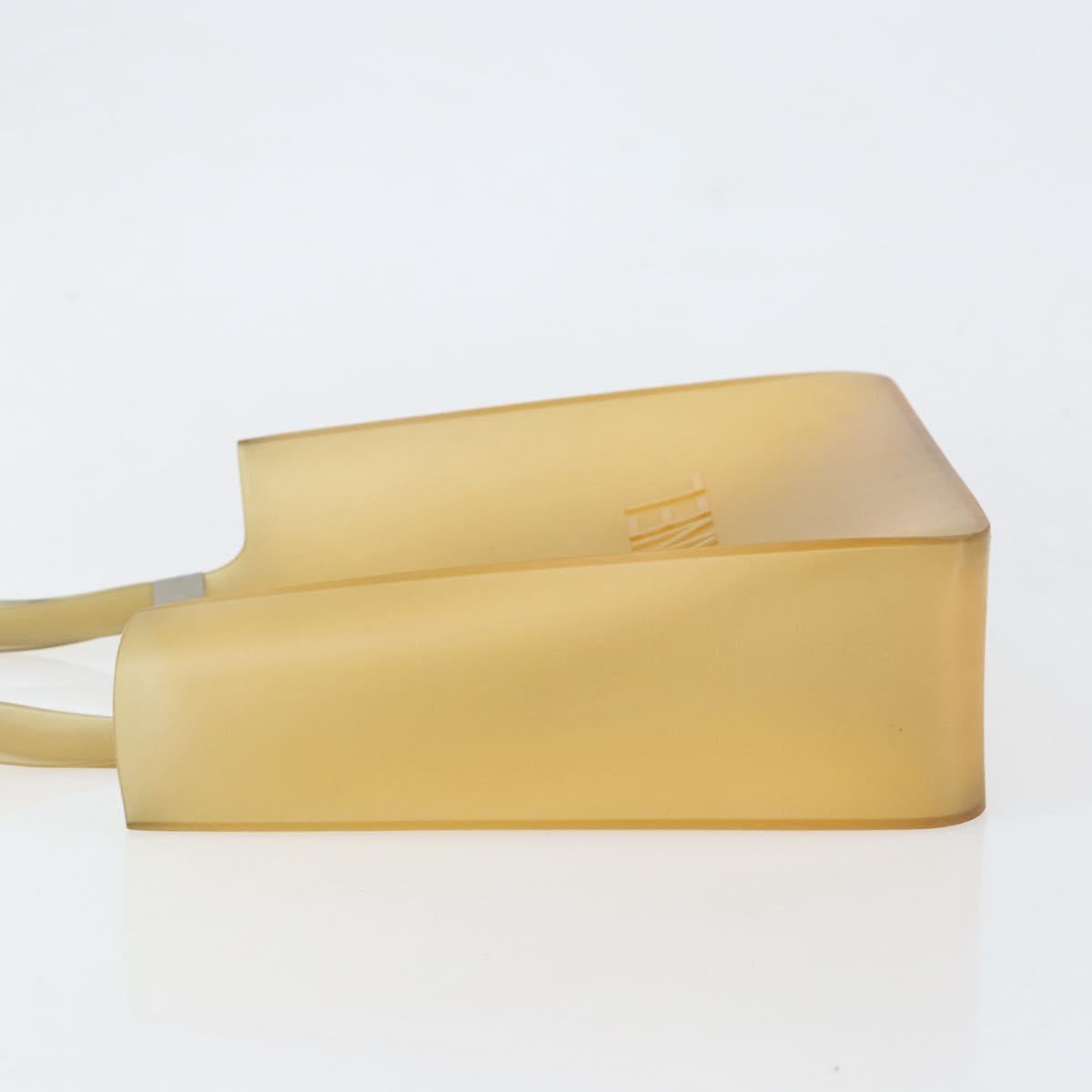 CHANEL Tote Bag Rubber Beige CC Auth 152235