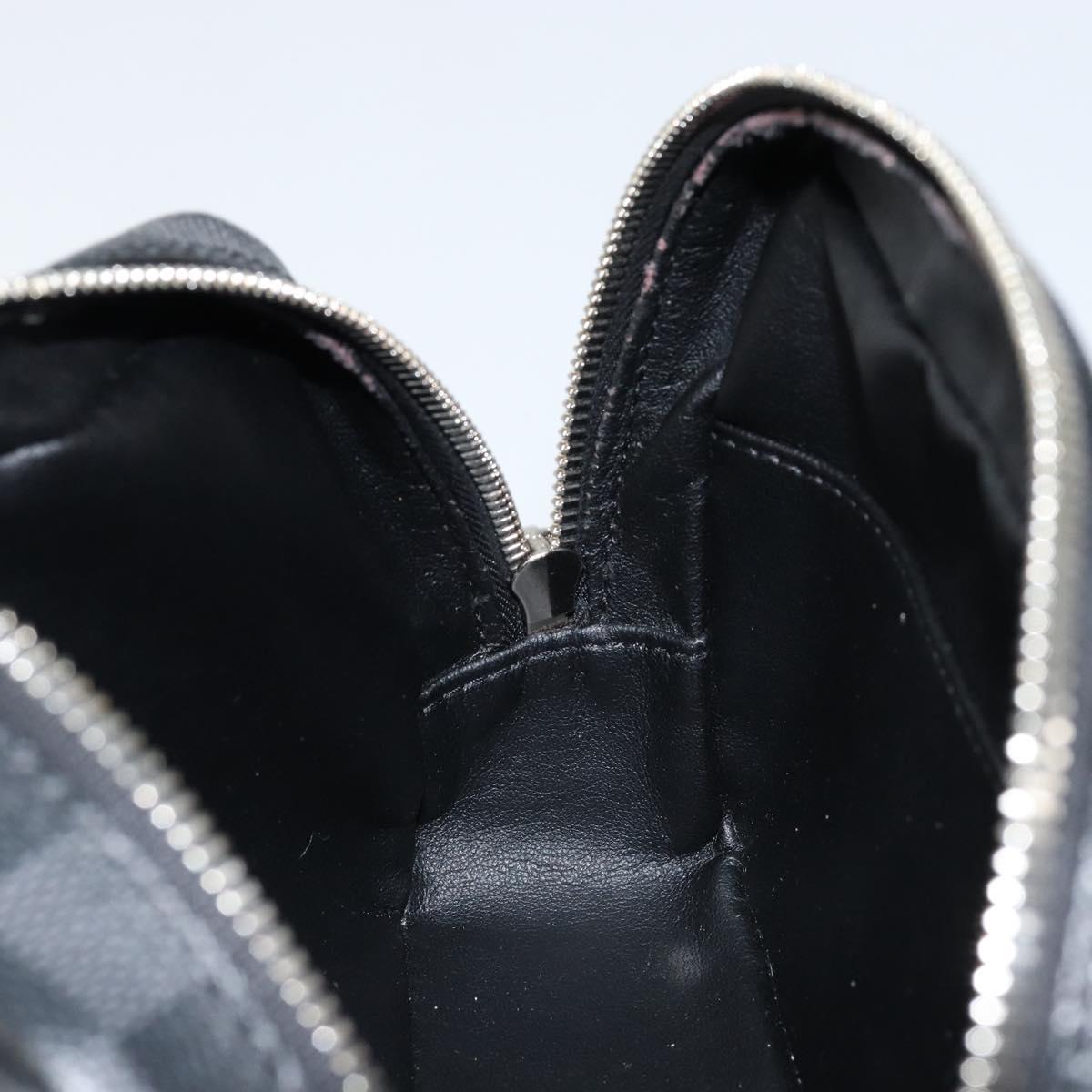 LOUIS VUITTON Damier Graphite Trousse Toilette PM Clutch Bag N47522 Auth 152238