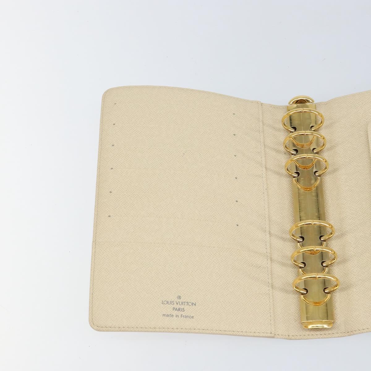 LOUIS VUITTON Damier Azur Agenda MM Day Planner Cover R20707 LV Auth 152240