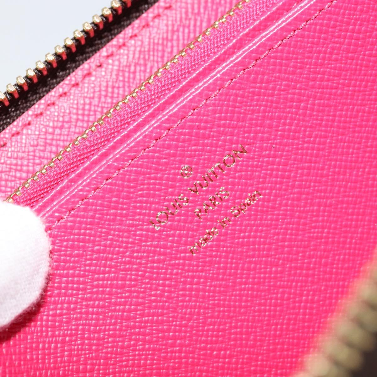 LOUIS VUITTON Monogram Zippy Wallet Giraffe Long Wallet M62085 LV Auth 152241