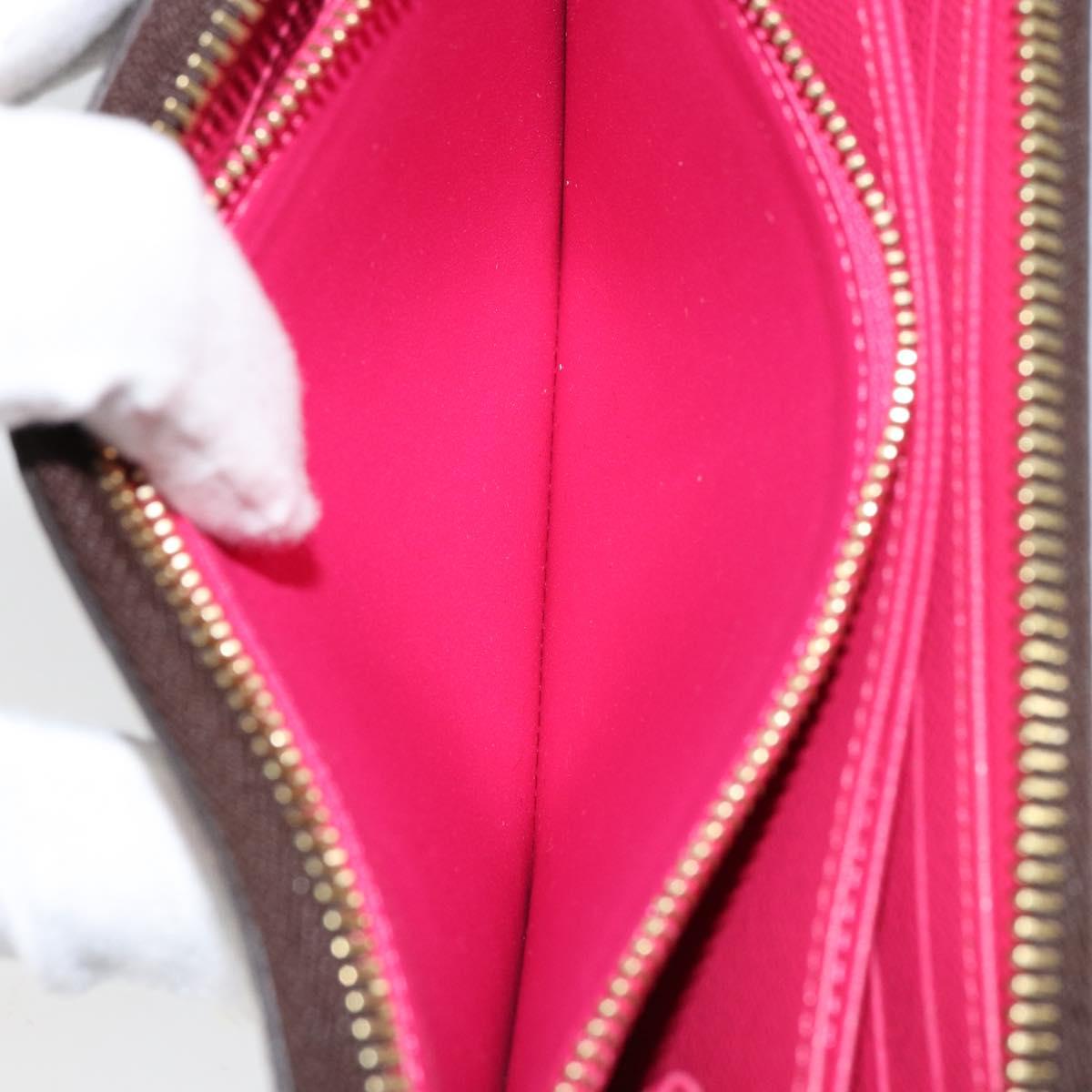 LOUIS VUITTON Monogram Zippy Wallet Giraffe Long Wallet M62085 LV Auth 152241