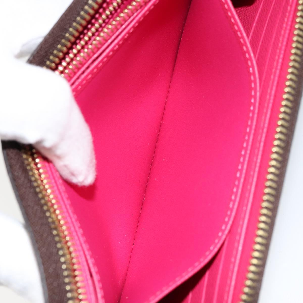 LOUIS VUITTON Monogram Zippy Wallet Giraffe Long Wallet M62085 LV Auth 152241