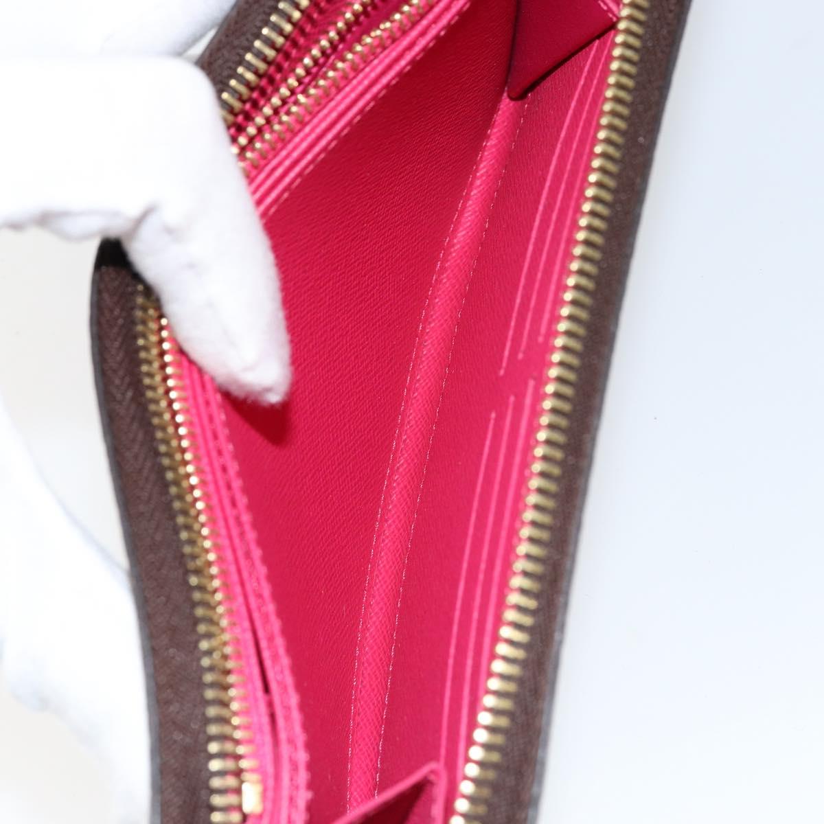 LOUIS VUITTON Monogram Zippy Wallet Giraffe Long Wallet M62085 LV Auth 152241