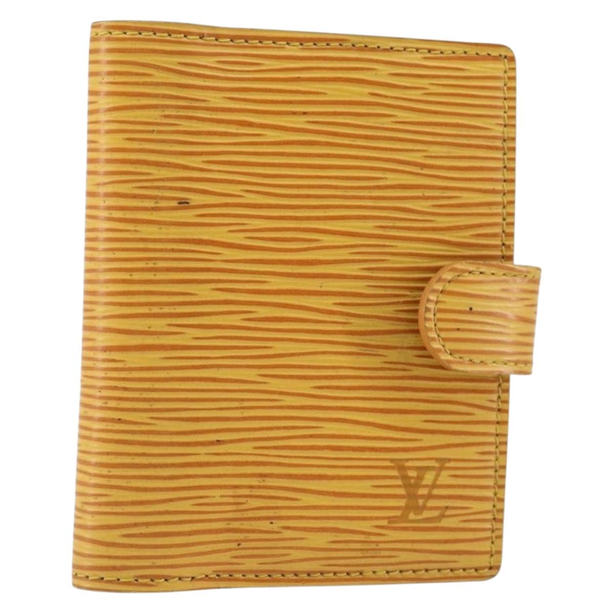 LOUIS VUITTON Epi Agenda Mini Day Planner Cover Yellow R20059 Auth 152242