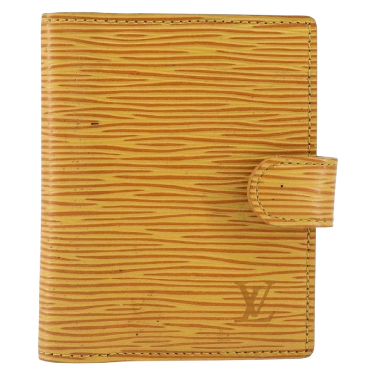LOUIS VUITTON Epi Agenda Mini Day Planner Cover Yellow R20059 Auth 152242