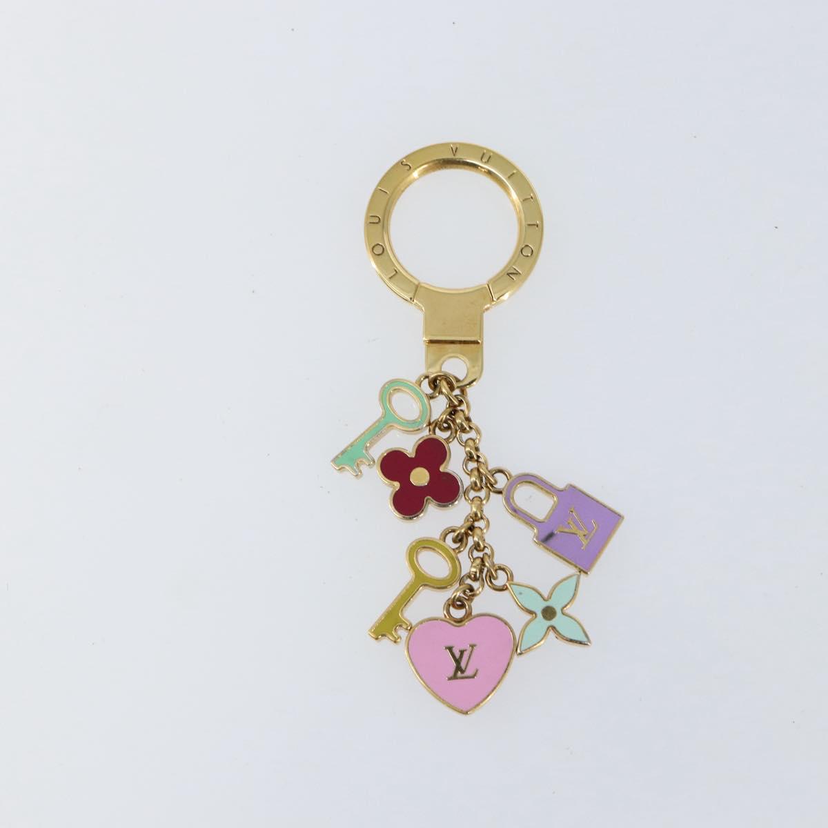 LOUIS VUITTON Porte Cles Pretty Charm metal Multicolor M66145 LV Auth 152247V