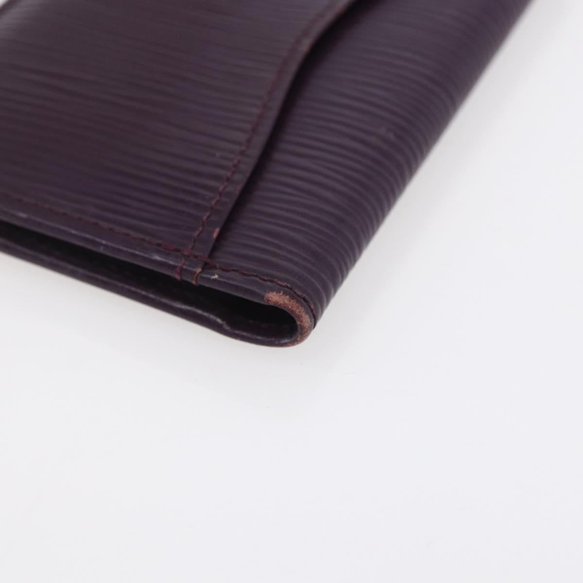 LOUIS VUITTON Epi Organizer De Poch Card Case Purple M6358K LV Auth 152248