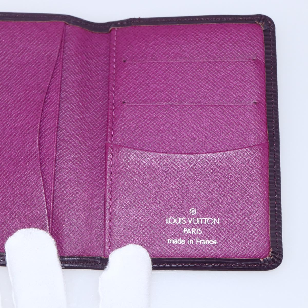 LOUIS VUITTON Epi Organizer De Poch Card Case Purple M6358K LV Auth 152248