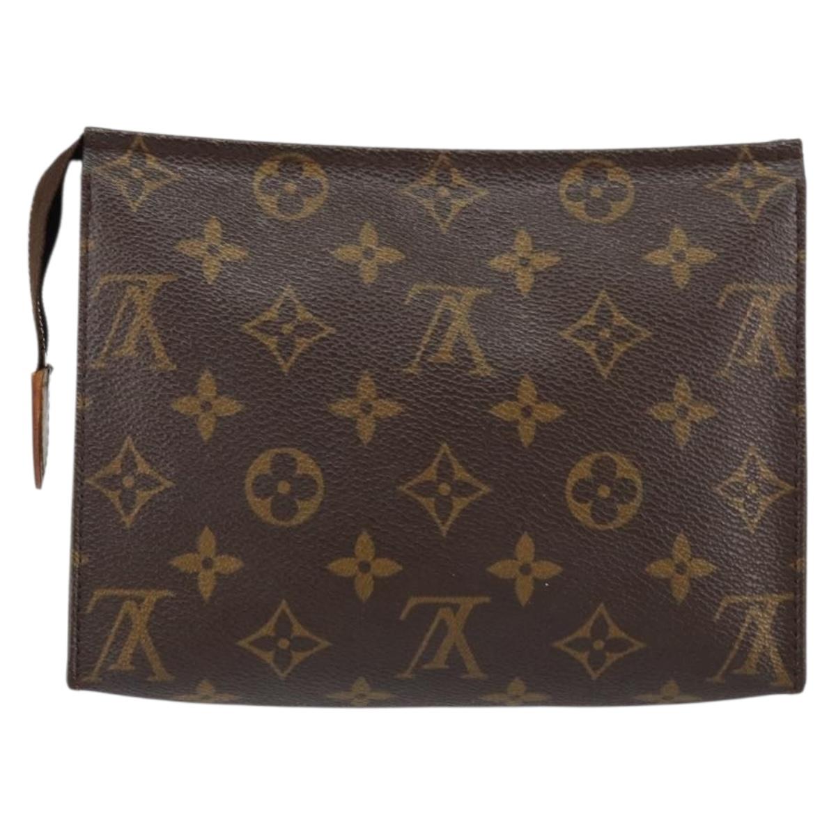 LOUIS VUITTON Monogram Poche Toilette 19 Pouch M47544 LV Auth 152251