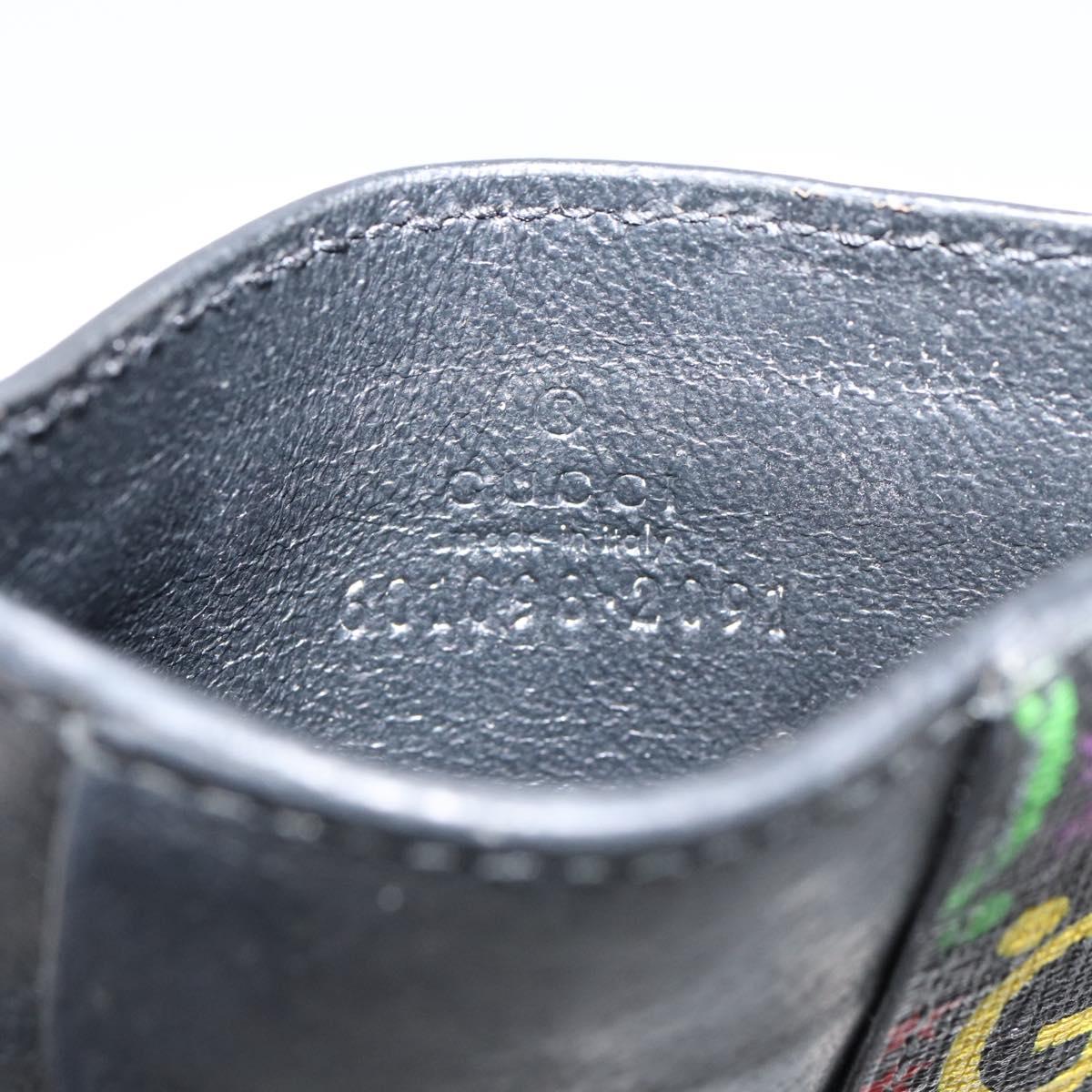 GUCCI GG Psychedelic Card Case Black 601098 Auth 152252