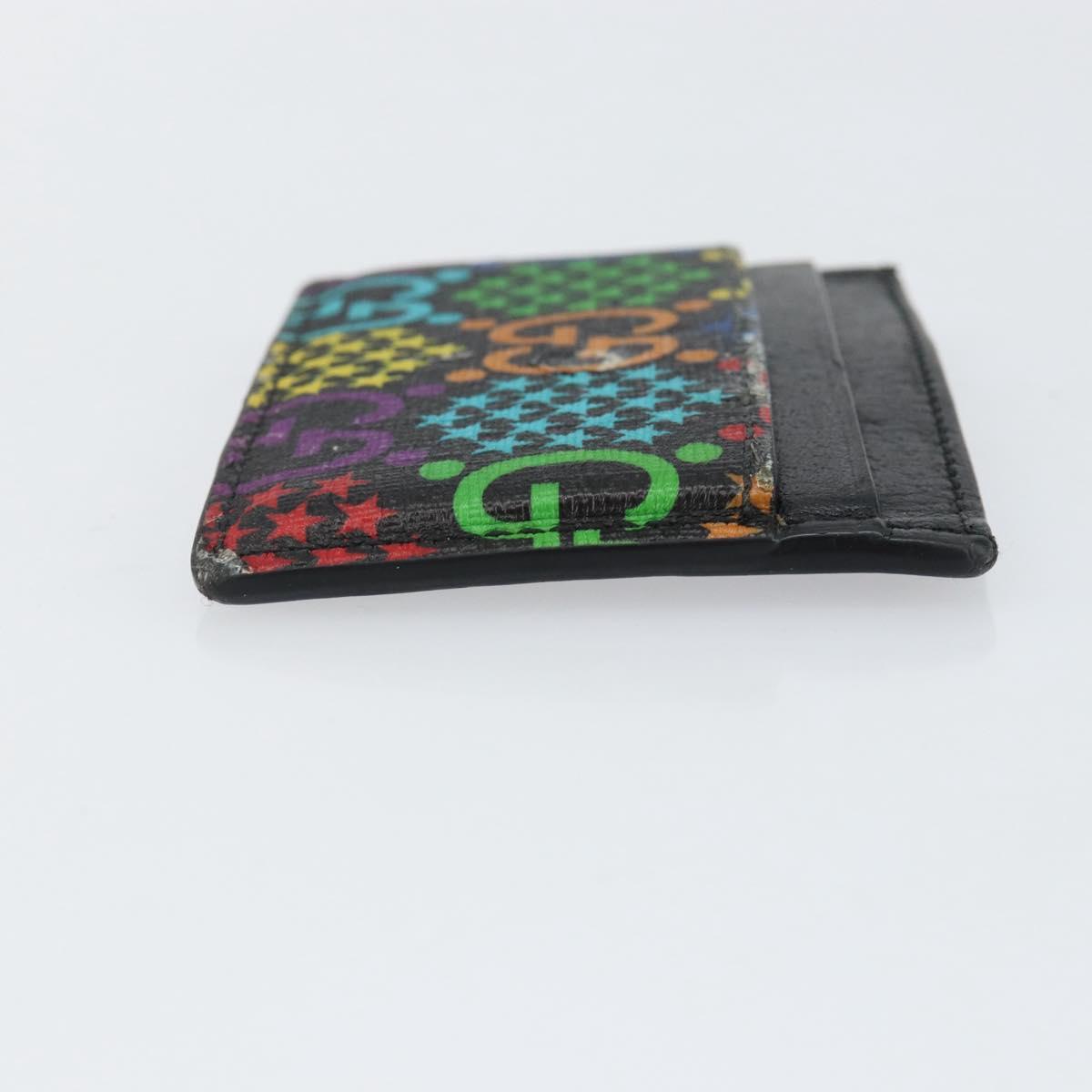 GUCCI GG Psychedelic Card Case Black 601098 Auth 152252