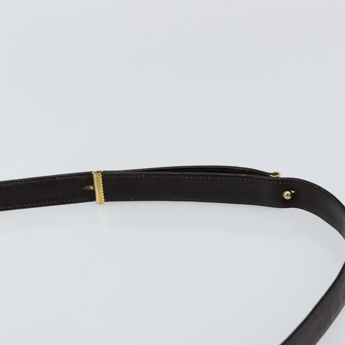 Christian Dior Trotter Canvas Shoulder Bag Beige Gold Auth 152260