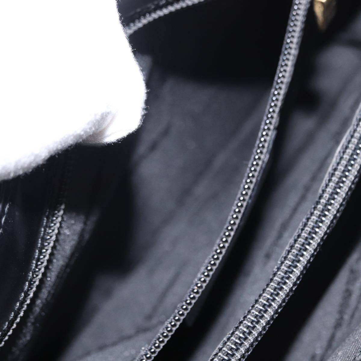 Salvatore Ferragamo Gancini Shoulder Bag Leather Black Gold Auth 152264