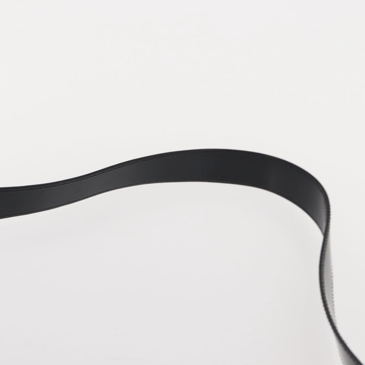 Salvatore Ferragamo Gancini Shoulder Bag Leather Black Gold Auth 152264