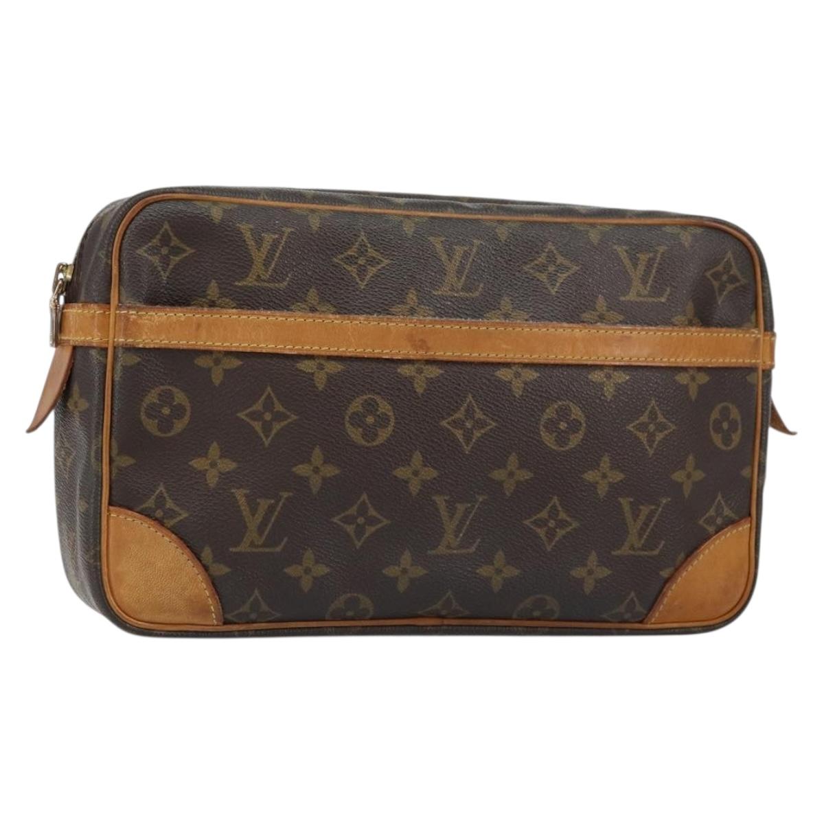 LOUIS VUITTON Monogram Compiegne 28 Clutch Bag M51845 LV Auth 152270