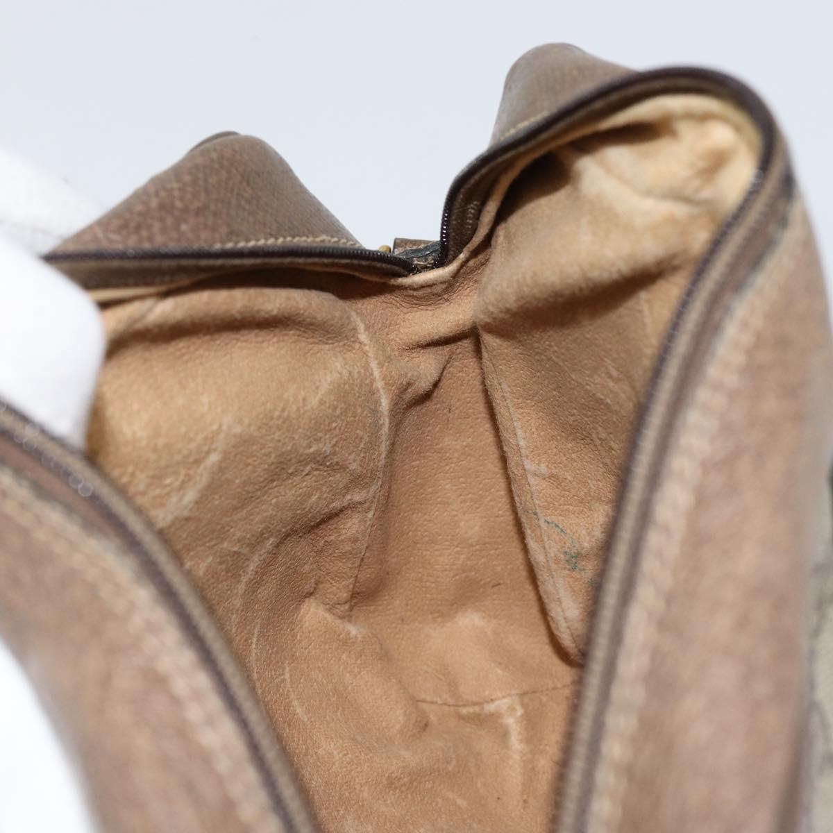 GUCCI GG Supreme Web Sherry Line Bag PVC Beige Gold 56 02 004 Auth 152274