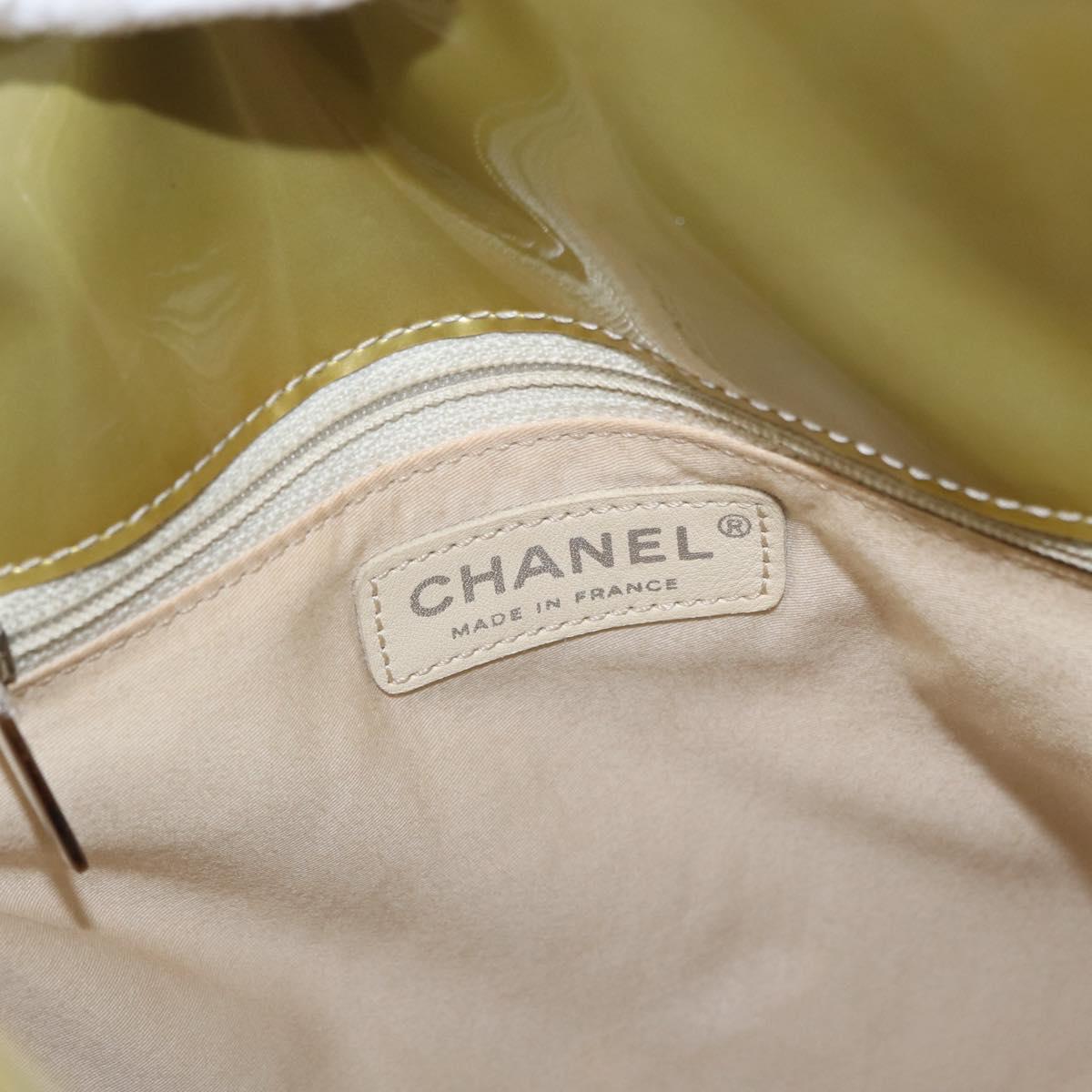 CHANEL COCO Mark Chain Shoulder Bag Patent leather Gold CC Auth 152287