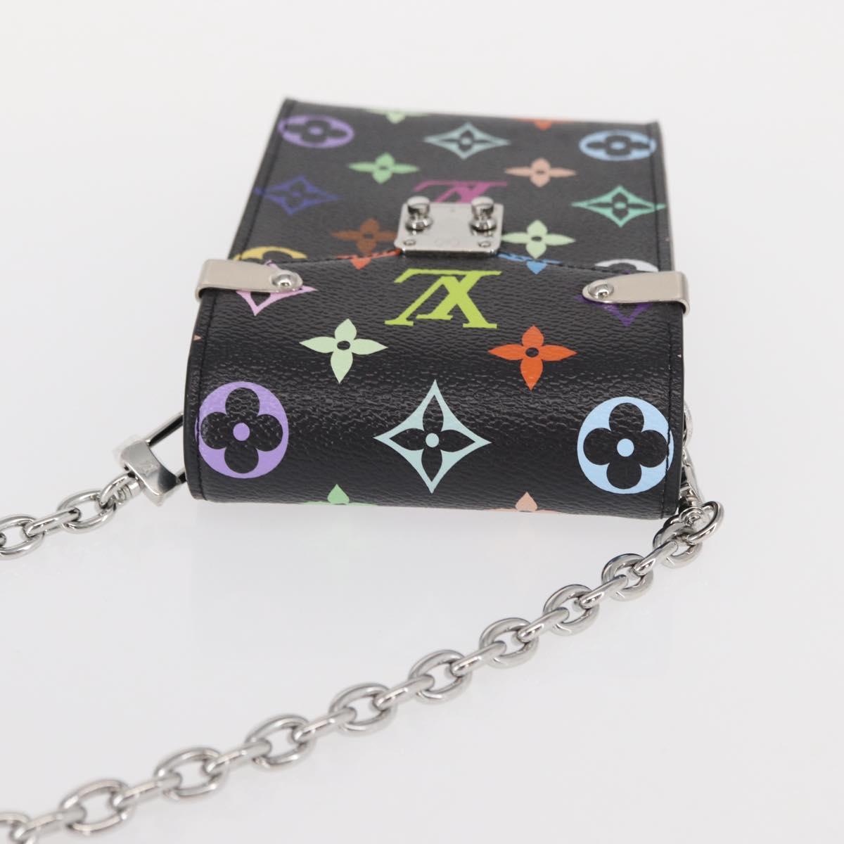 LOUIS VUITTON Monogram Multicolor Phone Pouch Metis Black M14098 Auth 152288SM