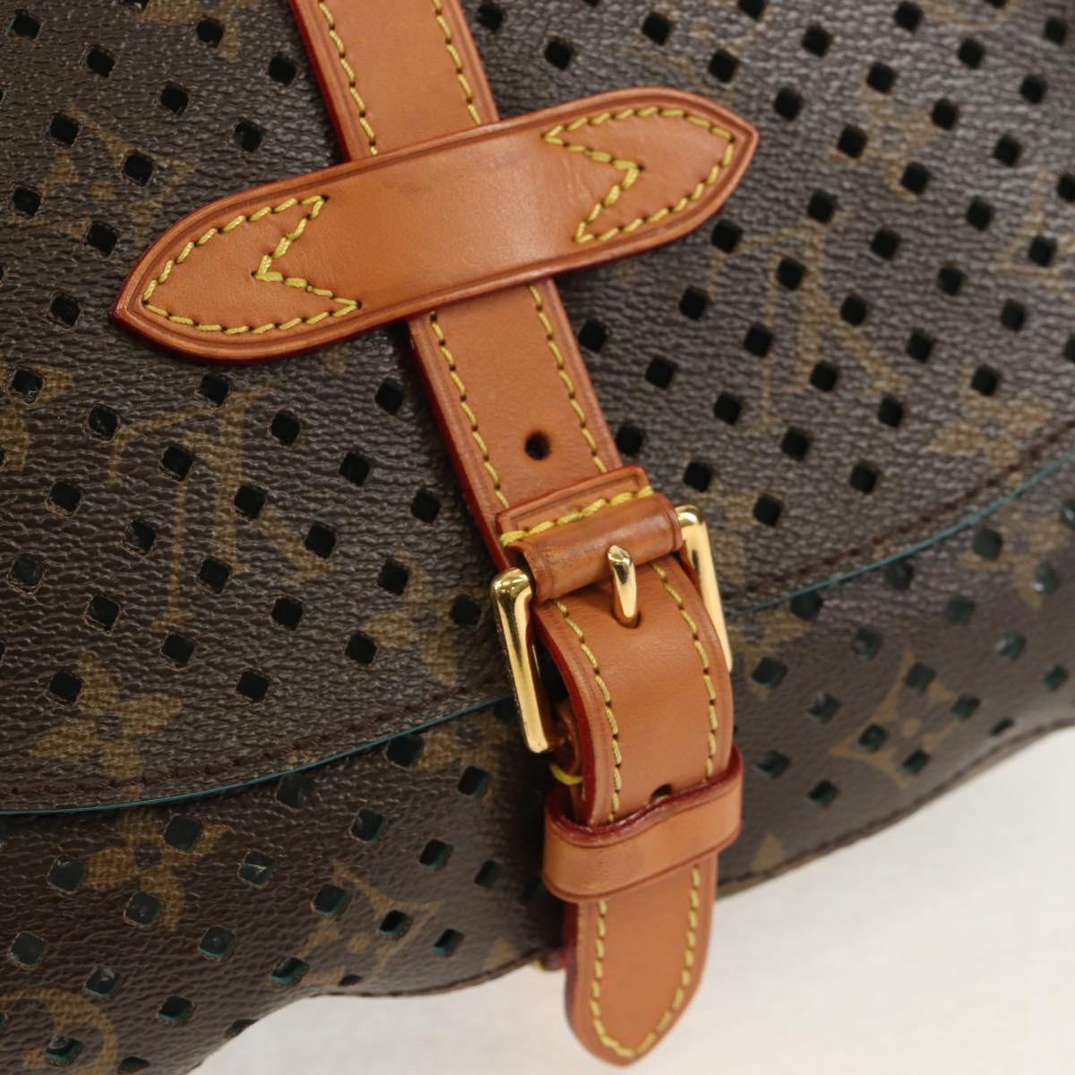 LOUIS VUITTON Monogram Perfo Saumur 30 Shoulder Bag M93998 LV Auth 152313V