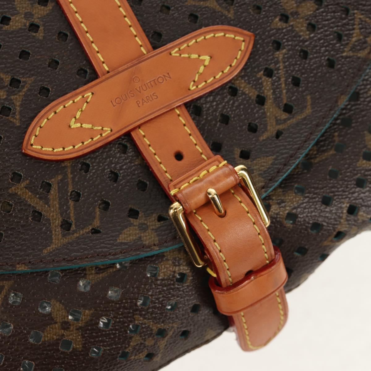 LOUIS VUITTON Monogram Perfo Saumur 30 Shoulder Bag M93998 LV Auth 152313V